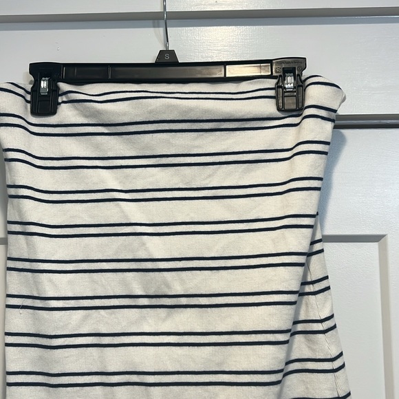 Silence + Noise navy and off white strapless dress size large. - Picture 2 of 7